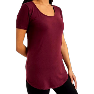 Just Cozy XXL Wine Bugundy Super Buttery Soft Short Sleeve Casual T-Shirt